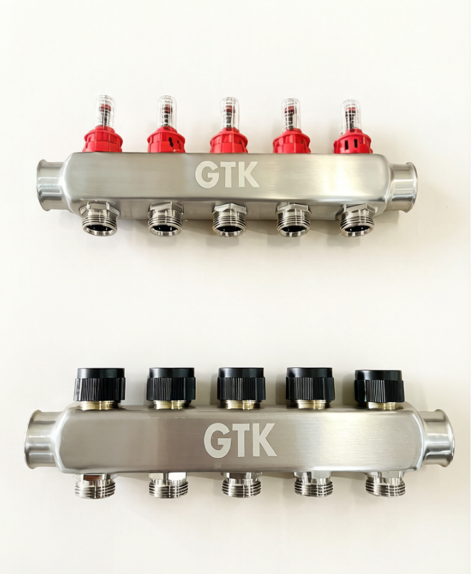 固特科GTK分集水器不锈钢流量计2-9路